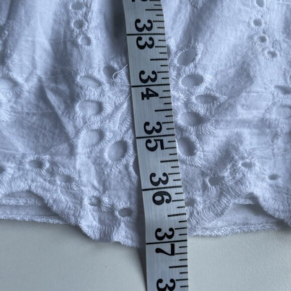 Valentina Naldi Eyelet Baby Doll Dress Size L White Tiered Italy Y2K Cottagecore - Picture 11 of 11